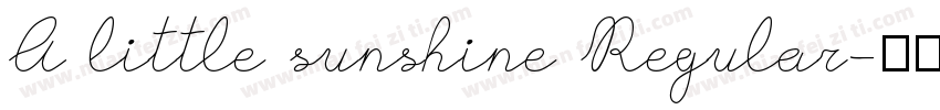 A little sunshine Regular字体转换